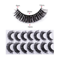 FancyGrab 7 Pairs of D-Curved Natural Curling False Eyelashes Air Feeling Faux False Eye Lashes Style 2