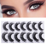 FancyGrab 7 Pairs of D-Curved Natural Curling False Eyelashes Air Feeling Faux False Eye Lashes Style 2