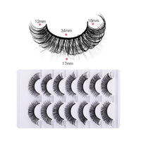 FancyGrab 7 Pairs of D-Curved Natural Curling False Eyelashes Air Feeling Faux False Eye Lashes Style 3