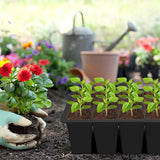 12-Cell Seedling Pots Tray Reusable Silicone Seedling Pot Black