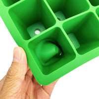 12-Cell Seedling Pots Tray Reusable Silicone Seedling Pot Green