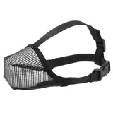 Soft Mesh Covered Dog Muzzle with Adjustable Straps Anti-Biting Breathable Pet Muzzle S