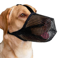 Soft Mesh Covered Dog Muzzle with Adjustable Straps Anti-Biting Breathable Pet Muzzle S