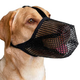 Soft Mesh Covered Dog Muzzle with Adjustable Straps Anti-Biting Breathable Pet Muzzle S