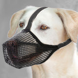 Soft Mesh Covered Dog Muzzle with Adjustable Straps Anti-Biting Breathable Pet Muzzle S