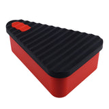 Reusable Pizza Slice Storage Container Silicone Pizza Box with Microwavable Serving Tray for Travel Hiking Camping Black and Red