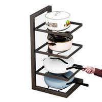 4-Tier Kitchen Pot Frying Pan Storage Rack Organizer Cookware Shelf Holder