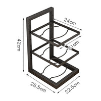 3-Tier Kitchen Pot Frying Pan Storage Rack Organizer Cookware Shelf Holder