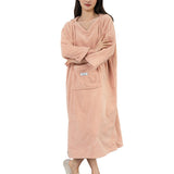 Bath Towel with Hood Wearable Bath Towel Bath Robe for Women Pink