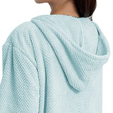 Surfing Wearable Bath Towel Bath Robe with Hood Blue