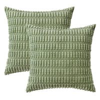 2Pcs Boho Throw Pillow Covers Modern Pillowcases Home Decor Green