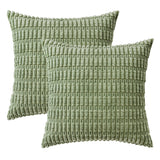 2Pcs Boho Throw Pillow Covers Modern Pillowcases Home Decor Green