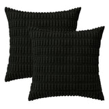 2Pcs Boho Throw Pillow Covers Modern Pillowcases Home Decor Black