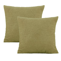 2Pcs Pillow Covers Cushion Protectors Decorative Pillow Cases Green