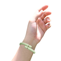 Silicone Mosquito Repellent Bracelet with Replacement Mosquito Repellent Sticks Green