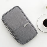 Multifunctional Travel Passport Bag-Grey