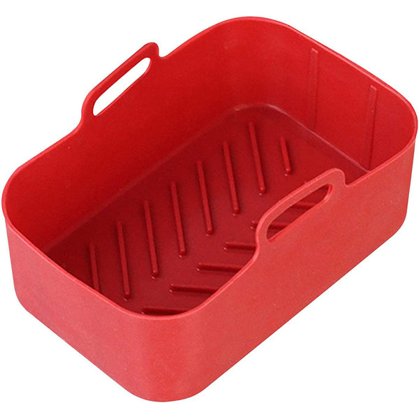 Rectangle Air Fryer Silicone Pot for Ninja DZ201 Red