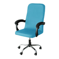 1 Piece Water Resistant Office Chair Slipcovers Blue-L