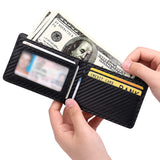 AirTag Wallet Holder RFID Blocking Bifold Credit Card Holder Wallet Black