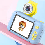 Kids Digital Camera 1080P Selfie Camera Toy with Flip Lens Kids Gift-Blue