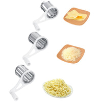 3 in 1 Handheld Manual Rotary Vegetable Chopper Cutter Meat Mincer Cheese Slicer Shredder