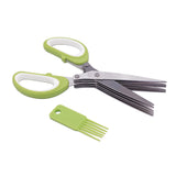 Multipurpose Kitchen Shears with 5 Stainless Steel Blades and Cleaning Comb