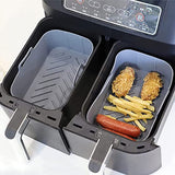 4Pcs Set Reusable Air Fryer Accessories Basket Silicone Pot for NinjaDZ201-Grey