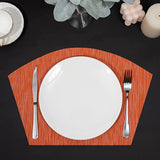 Set of 7 Placemats Coasters for Dining Table Orange