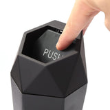 Mini Car Trash Can for Cup Holder Garbage Bin with Lid Black