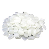 100Pcs Glow-in-the-Dark Pebbles White/Blue Light