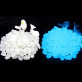 100Pcs Glow-in-the-Dark Pebbles White/Blue Light