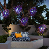 2X Colored 8 Modes DIY Starburst Solar Lights 200LED 40 Branches Fireworks Lamp