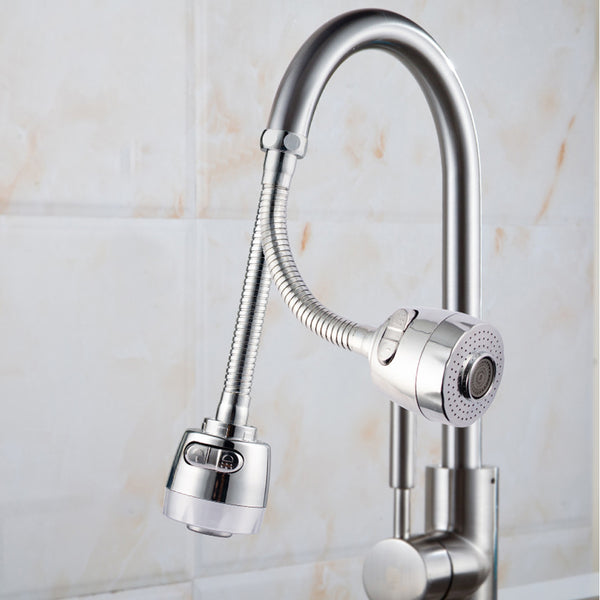 2 Mode Kitchen Sink 360 Flexible Extension Hose Faucet Sprayer Attachment Nozzle