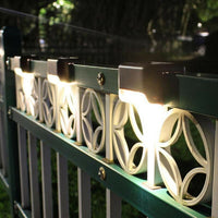 12PCS Solar Powered Deck Lights Warm White Lamps Set Brown