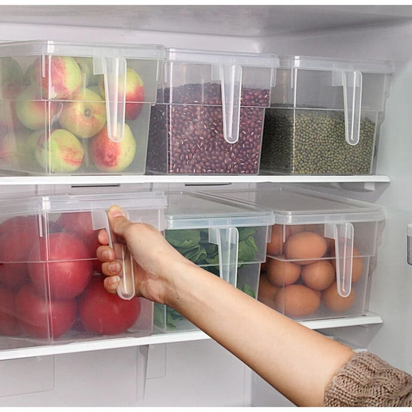 4 or 8Pcs Refrigerator Food Container Kitchen Storage Box Cabinet Organizer