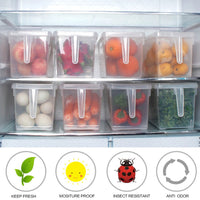 4 or 8Pcs Refrigerator Food Container Kitchen Storage Box Cabinet Organizer