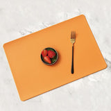 4Pcs Rectangle PVC PU Leather Place Mats Heat Insulation Placemats Stylish Tablemats for Kitchen Home Dining Room Dinner Table Hotel Feast