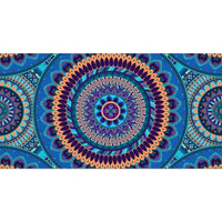 Blue Mandala Printed Quick Dry Beach Towel Sand Free Beach Blanket 80 x 160cm Beach Mat with Storage Bag