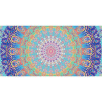 2 X Purple Mandala Printed Quick Dry Beach Towels Sand Free Beach Blankets 80 x 160cm Beach Mats with Storage Bags