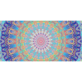 2 X Purple Mandala Printed Quick Dry Beach Towels Sand Free Beach Blankets 80 x 160cm Beach Mats with Storage Bags