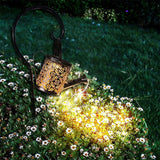 LED Solar Power Watering Can String Light Waterfall Lamp Hollow Watering Can Fairy Light Garden