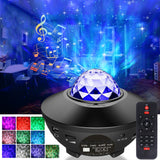 LED Galaxy Star Projector Light Night Lamp USB Bluetooth Music Speaker