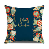 4Pcs Christmas Pillowcase Xmas Throw Pillow Case Linen Blended Merry Christmas Cushion Cover