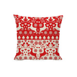 4Pcs Christmas Pillowcase Xmas Throw Pillow Case Linen Blended Merry Christmas Cushion Cover-Style 2