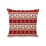 4Pcs Christmas Pillowcase Xmas Throw Pillow Case Linen Blended Merry Christmas Cushion Cover-Style 1