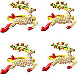 Gold Elk Christmas Napkin Rings Napkin Holder Rings Christmas Table Decoration