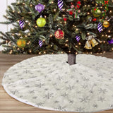 Sequin Christmas Tree Skirt Merry Christmas Decorations Xmas Home Decor-Silver