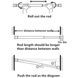 Tension Rods Adjustable Cupboard Bars Curtain Rods Closet Rod Wardrobe Rod