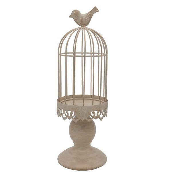 Christmas Vintage Birdcage Candlestick Holder - 10 x 31cm