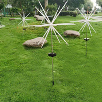 2 Pcs 8 Multi-color Mode Remote Solar Starburst Meteor Lights Christmas Garden Decor